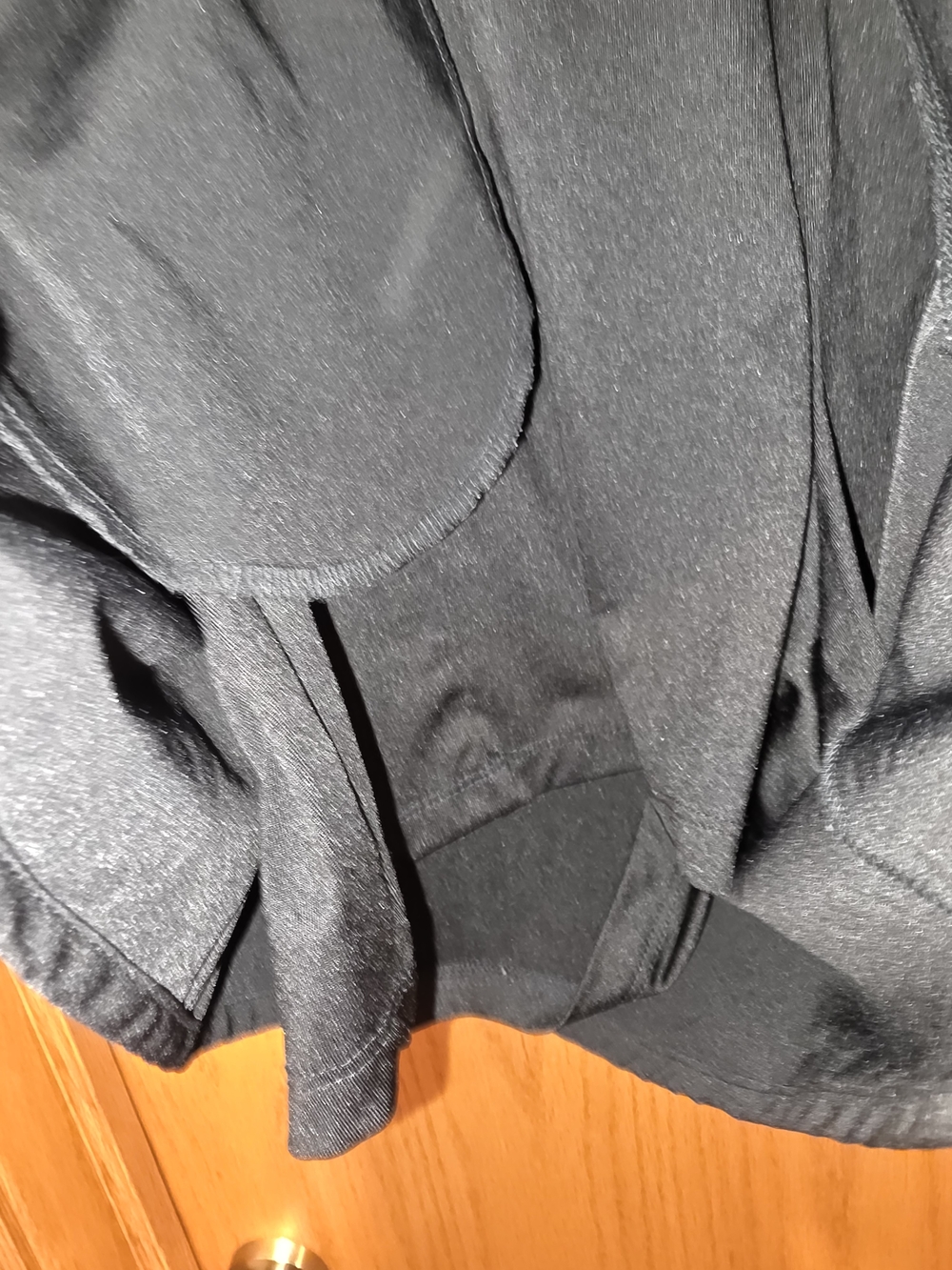 Livi Active Black Women's Athletic Shorts with Layered Hem - Picture 3 of 5